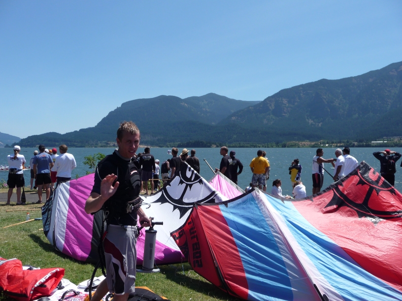 Spike....the official, non-official kiteboarder in the Gorge Games!