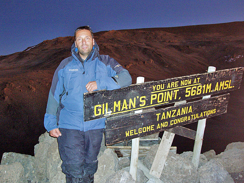 top of mountain. Now off to the very top.