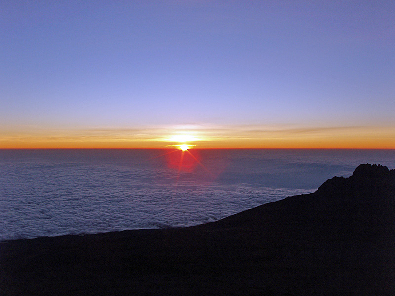 Sunrise at top.