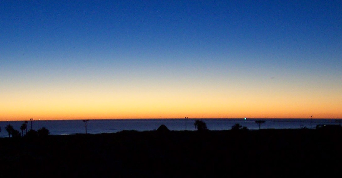 predawn showing curvature of the earth.