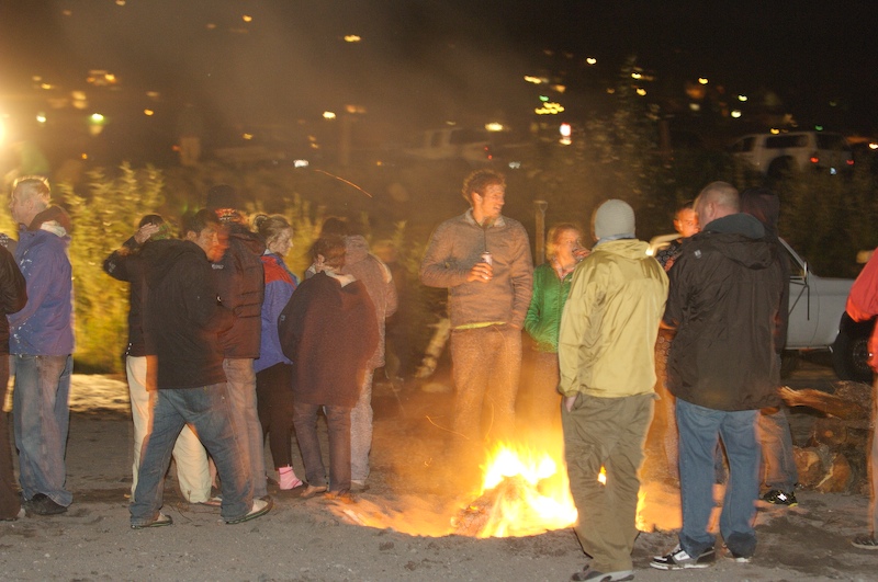 The bonfire went off- allowing party goers to stay warm and watch rail jam the action!