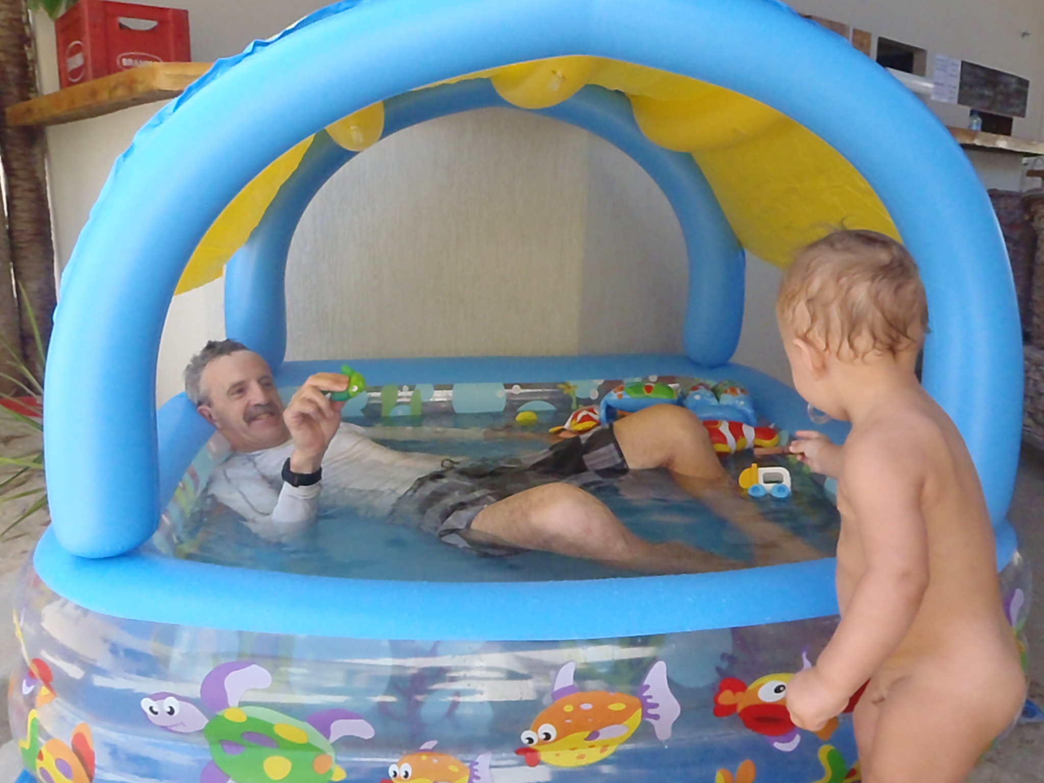 Hey dude, dont pee in my pool!