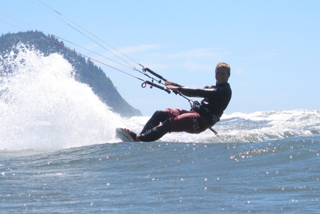 Phil, the Poster-boy for kiting - check out the grin.