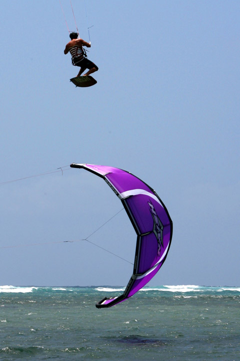 Damien uses the Alliance to jump over another Alliance.