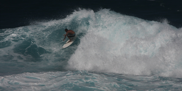 This wave had a little attitude at the end...