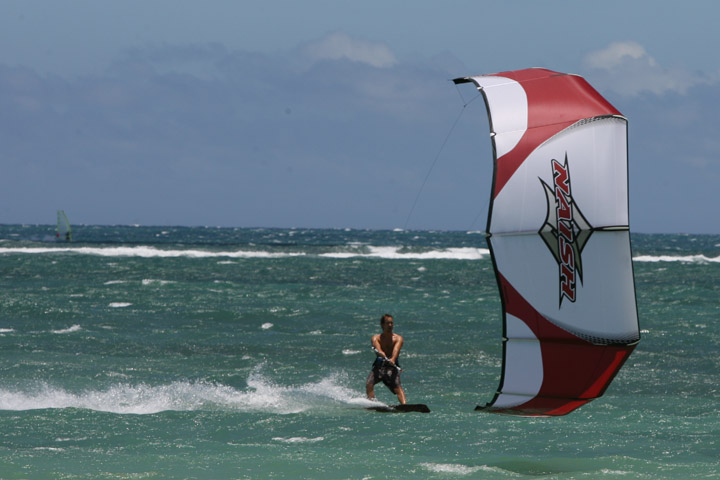 Greg Drexler drag racing on the 9m Helix.
