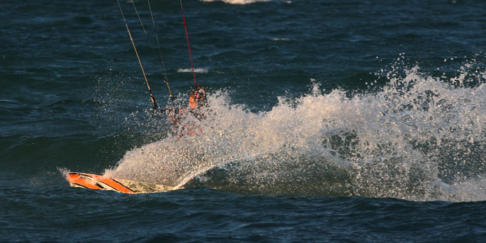 Grom buried in his own wake in La Ventana.