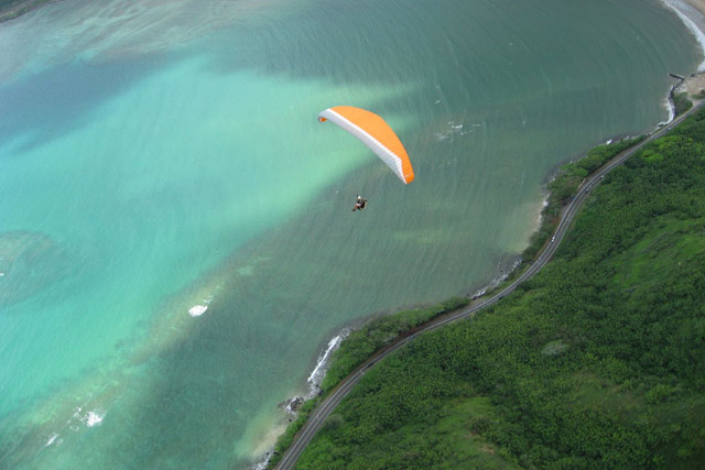 Getting altitude over the road.