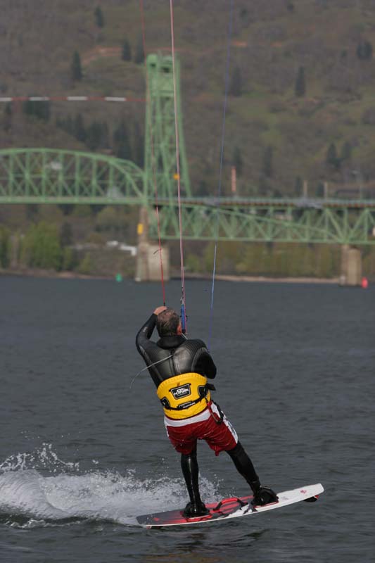 Nice Tom...  Learning to jump, but at least keeping a wee bit of "fin" in the water for comfort!