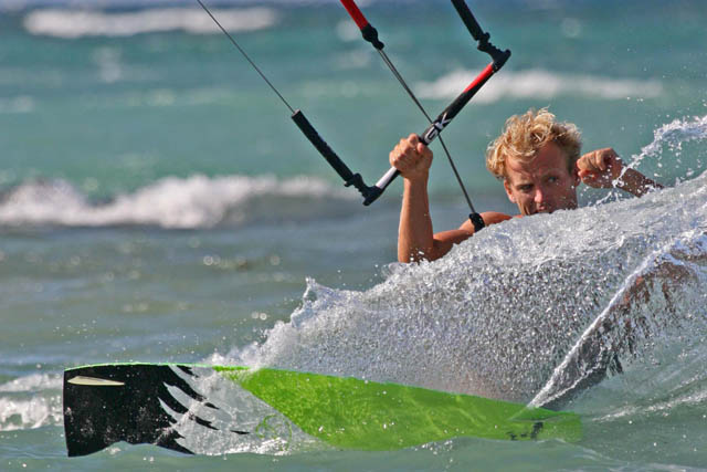 Hey look, at least one kite shot.  Cameron testing out a GK?