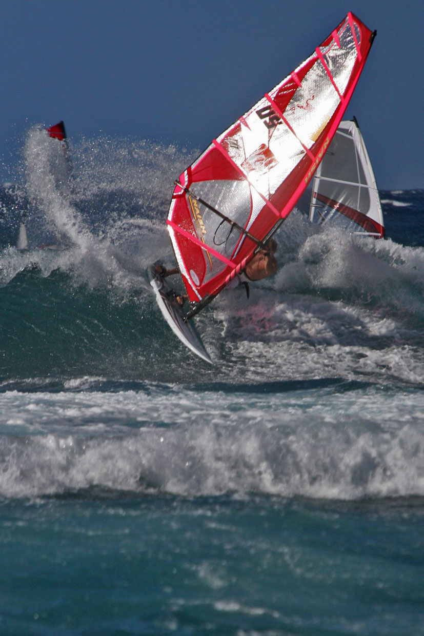 Robby throwing buckets.