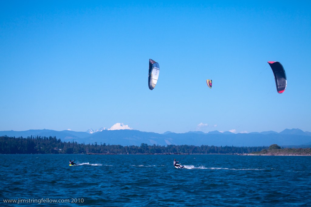Adam and Andrew blasting to a brand new mark! Mt. Baker in the background. :)