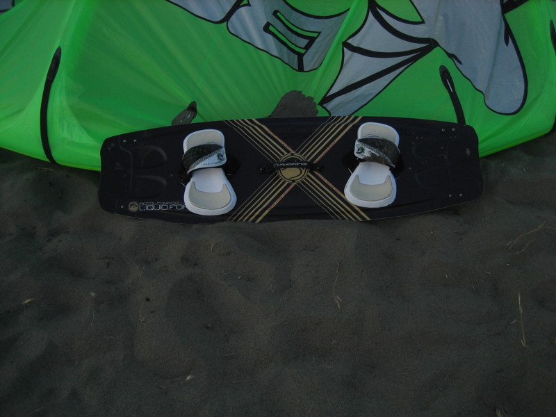 The recoil after its first session!! No longer a virgin board.
