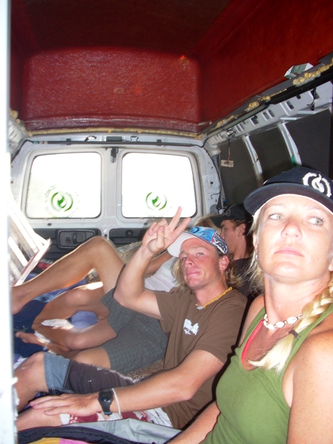 doesnt matter where i go i always end up riding in the back of a van with no seats