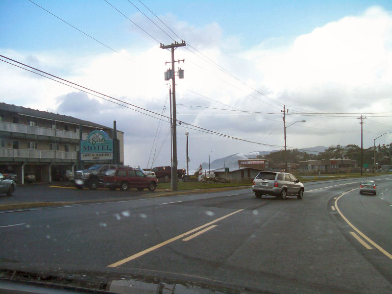 Notice snow covered Cascade Head.