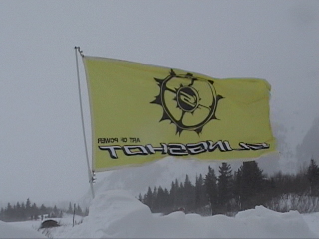 Flying the colors proud today at Portage Glacier with the Ozone crew.