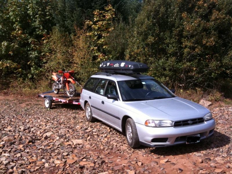 Subie with trailer