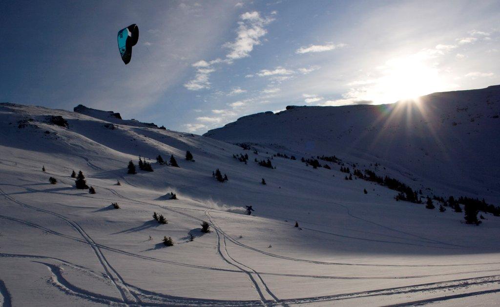 Chaz making a run on the West Face.