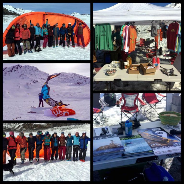 Womens Snowkite Clinic pictures and instruction from Jennie Milton.