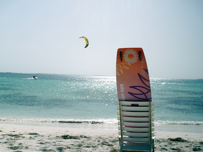 Ms. Aggression Kiteboard catching some rays!
