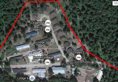 Fire line vs. the village this morning.